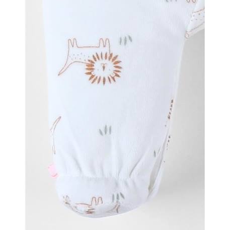 Pyjama en velours côtelé, lion BLANC 3 - vertbaudet enfant 