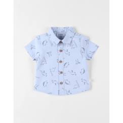 Bébé-Chemise, blouse-Chemise chambray dinos à manches courtes