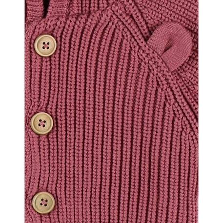 Mantelet en tricot, lie de vin ROUGE+ROUGE 3 - vertbaudet enfant 