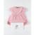 Set robe en jersey gaufré, legging, écru,Rose clair ROSE 4 - vertbaudet enfant 