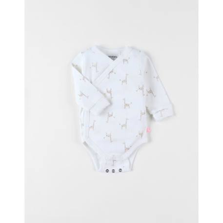 Body croisé girafes blanc BLANC 1 - vertbaudet enfant 