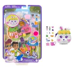 Jouet-Poupons et poupées-Polly Pocket-Coffret Jardin Lapin 2 mini-figurines et 12 accessoires HKV36