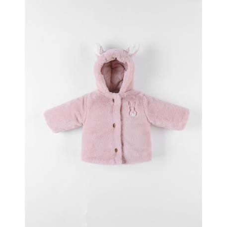 Bébé-Veste à capuche en Groloudoux®, poudré