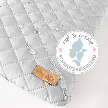 ROBA Plan à Langer à Poser sur Lit Bébé + Matelas Imperméable roba Style Gris - Facile à Monter - Bois Laqué Blanc BLANC 5 - vertbaudet enfant 