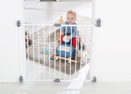 Barrière de Sécurité pour Bébé ROBA - Easy Step en Métal - Réglable 60 à 97 cm - Blanc BLANC 6 - vertbaudet enfant 