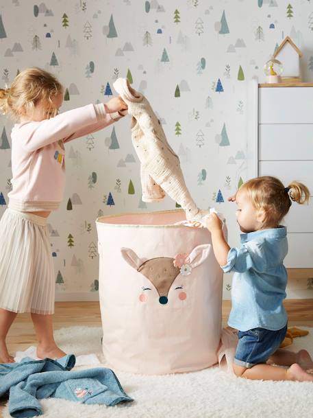 Panier de rangement XL Biche rose 1 - vertbaudet enfant 