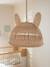 Abat-jour pour suspension Lapin en rotin beige 1 - vertbaudet enfant 