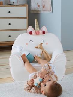 Linge de maison et décoration-Fauteuil en mousse personnalisable Licorne