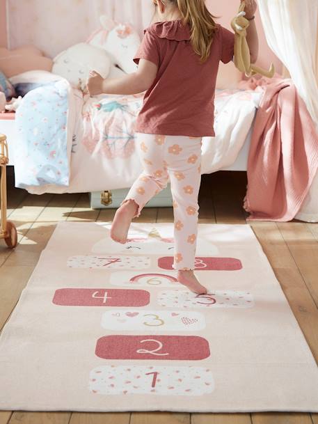 Tapis rectangle marelle Licorne rose 1 - vertbaudet enfant 