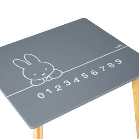 ROBA Ensemble Table + 2 Chaises Enfants - miffy® - Motif Lapin - Table de Jeu et d'Apprentissage - Gris / Blanc GRIS 3 - vertbaudet enfant 