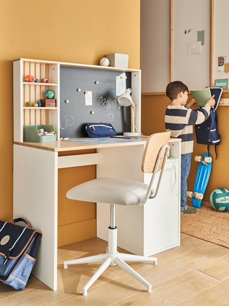 Bureau primaire fond réversible blanc ou ardoise aimantée blanc 1 - vertbaudet enfant 