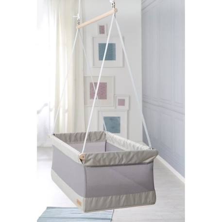 Berceau suspendu ROBA - safe asleep® - 45 x 90 cm - Gris - Matelas inclus GRIS 2 - vertbaudet enfant 