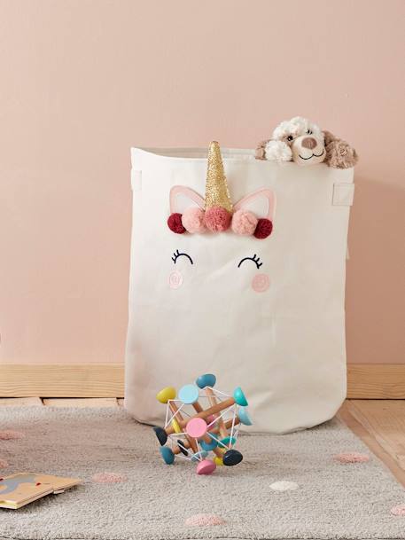 Panier de rangement XL Licorne ivoire 1 - vertbaudet enfant 