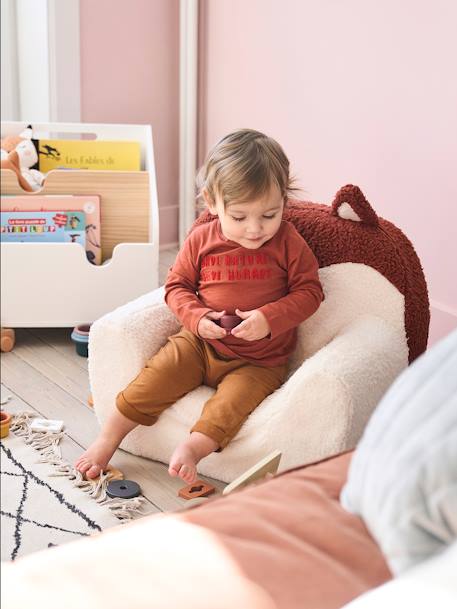 Fauteuil en mousse et fausse fourrure Renard Blanc renard 2 - vertbaudet enfant 