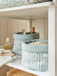 Linge de maison et décoration-Décoration-Lot de 2 petits paniers de rangement réversibles DANS LES BOIS