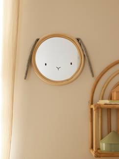 -Miroir Lapin tissu et rotin