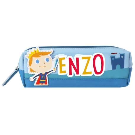 Trousse enfant prénom garçon Enzo - Bleu - 19 x 6 x 3,5 cm BLEU 2 - vertbaudet enfant 