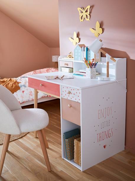 Bureau enfant Léa blanc - bois 5 - vertbaudet enfant 