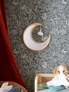 Linge de maison et décoration-Décoration-Miroir en rotin lune et nuage