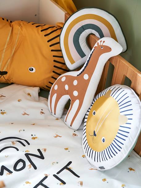 Lot de 3 coussins animaux TANZANIE miel 1 - vertbaudet enfant 