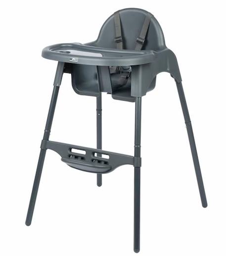 BEBECONFORT Meely Chaise haute bébé 2 en 1, évolutive en petite chaise, De 6 mois à 3 ans (15kg), Graphite GRIS 1 - vertbaudet enfant 