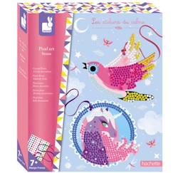 Jouet-Activités artistiques et musicales-Kit Créatif Pixel Art Strass Jolies Décos - JANOD - Enfant 7 ans - Rose