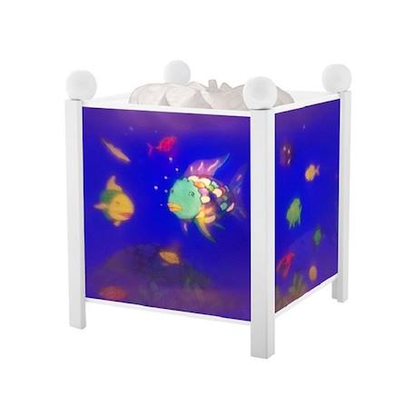 Veilleuse Lanterne Magique Poisson Arc-en-ciel - TROUSSELIER - Blanc - Electrique - 16x16cm BLEU 1 - vertbaudet enfant 