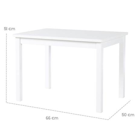 Table d'Activités pour Enfant en Bois Massif - ROBA - 51 x 66 x 50 cm - Plateau Laqué Blanc BLANC 6 - vertbaudet enfant 