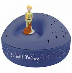 Linge de maison et décoration-Décoration-Luminaire-Veilleuse-LE PETIT PRINCE-Veilleuse Boite à musique avec projections lumineuse Ø12cm Bleu Trousselier