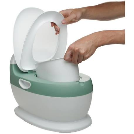 Mini toilette - THERMOBABY - Vert Sauge - Confortable avec bruit de chasse d'eau VERT 4 - vertbaudet enfant 