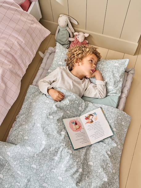 Couchage de sieste maternelle MINILI DANS LES BOIS personnalisable vert sauge 1 - vertbaudet enfant 