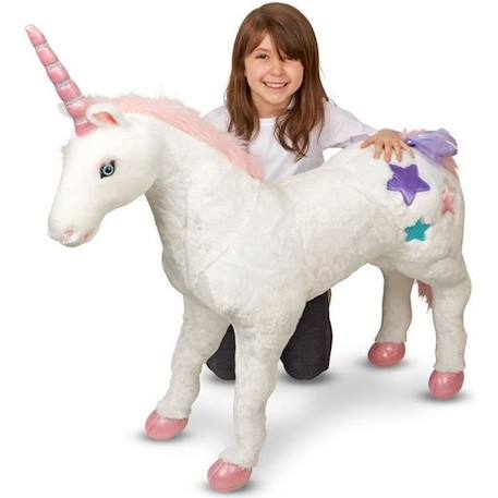 MELISSA & DOUG Peluche Licorne - Grand Modèle BLANC 1 - vertbaudet enfant 