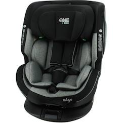 Puériculture-NANIA Siège auto ONE ISOFIX, Groupe 0/1/2/3, de 0 à 12 ans, 0-36 kg, 40-150 cm, R 129 - Pivotant - Noir