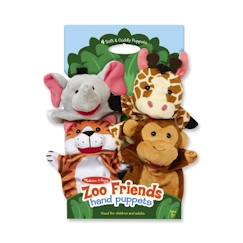 Jouet-Jeux d'imitation-Déguisements-Marionnettes - Melissa & Doug - Animaux du zoo - Pour enfants à partir de 3 ans - Noir