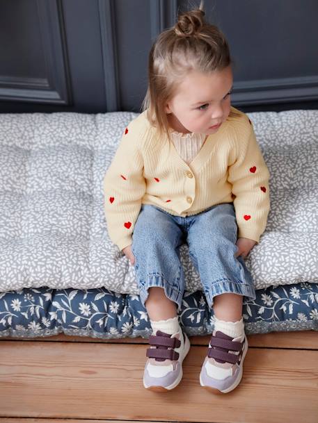 Gilet brodé col V bébé en côtes anglaises écru 3 - vertbaudet enfant 