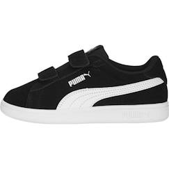 Chaussures-Basket Cuir Junior Puma Smash - Noir/Blanc