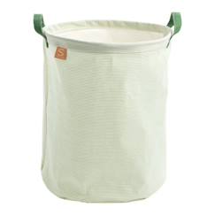 Chambre et rangement-Rangement-Bac, boite, panier de rangement-Panier de rangement tissu 31x39x31cm coton Vert tilleul