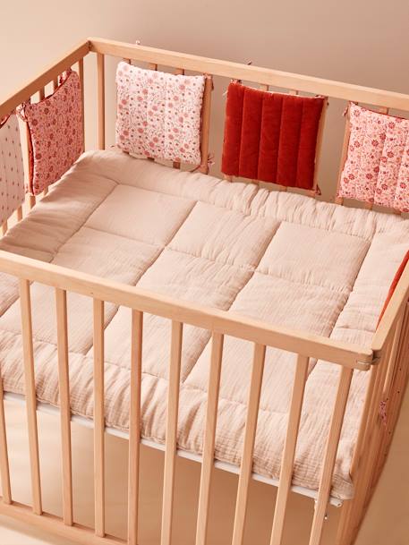 Tour de lit/tour de parc modulable HAPPY BOHEME rose imprimé 2 - vertbaudet enfant 