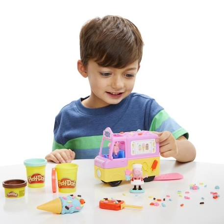 Play-Doh Peppa et le camion de glaces, figurines Peppa et George, 5 pots de pâte à modeler atoxique, dès 3 ans ROSE 3 - vertbaudet enfant 