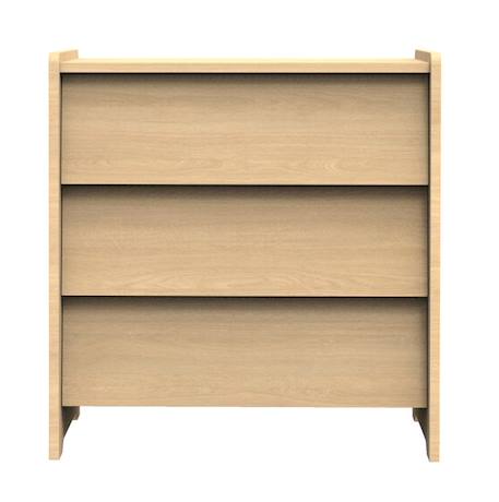 Commode 3 tiroirs façades inclinées en bois décor chêne miel - Cannelle MARRON 1 - vertbaudet enfant 