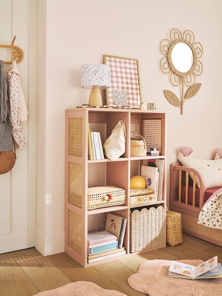 Meuble 6 cases LIGNE POÉSIE rose nude+vert 1 - vertbaudet enfant 