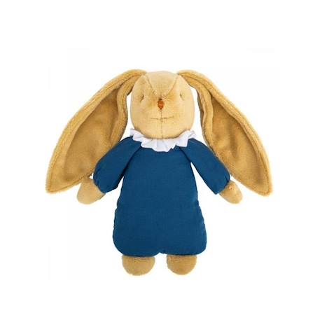 Doudou musical Trousselier Lapin Nid d'Ange Coton Bio Bleu 25Cm BLEU 1 - vertbaudet enfant 