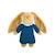 Doudou musical Trousselier Lapin Nid d'Ange Coton Bio Bleu 25Cm BLEU 1 - vertbaudet enfant 