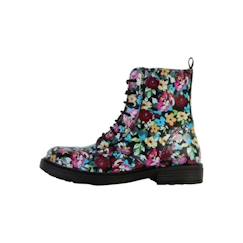 Chaussures-Bottes à Lacets Geox Eclair - Noir/Multicouleur - Enfant - Plat - Haute