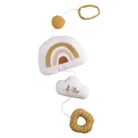 Suspension décorative murale en velours brodé BLANC 1 - vertbaudet enfant 