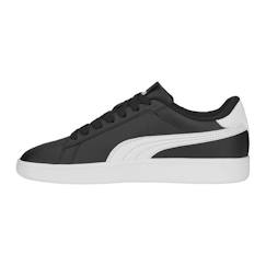 Chaussures-Chaussures garçon 23-38-Baskets, tennis-Basket Cuir Junior Puma Smash - Noir/Blanc