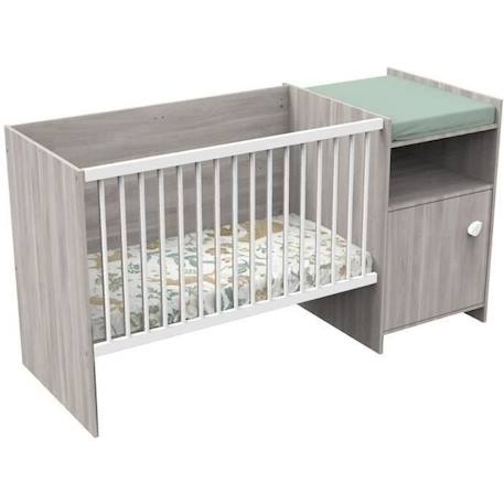 Lit bébé combiné - 120x60cm - Evolutif en 90x190cm - Babyprice Up - Chêne - Avec commode à langer 1 porte BEIGE 5 - vertbaudet enfant 