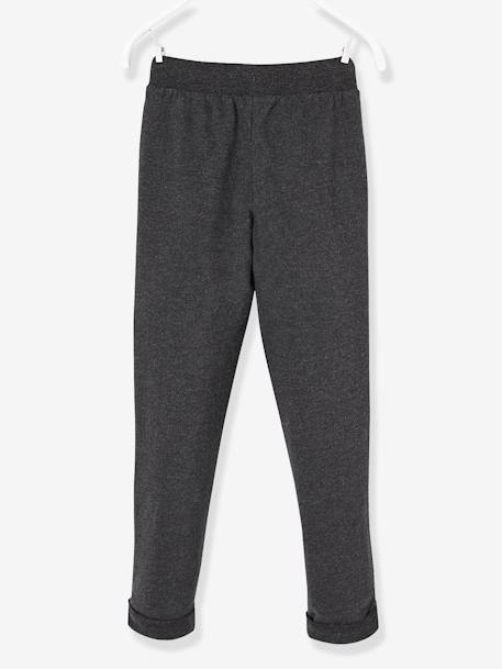 Pantalon jogger garçon en molleton BASICS marine chiné+noir chiné+vert sauge 5 - vertbaudet enfant 