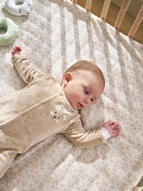 Couverture / Fond de parc bébé en gaze de coton HYGGE beige imprimé 3 - vertbaudet enfant 