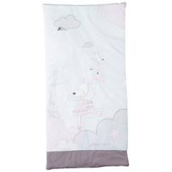 Linge de maison et décoration-Linge de lit bébé-Edredon bébé - SAUTHON - Lilibelle - Blanc et gris - 60x120 cm - Coton et polyester